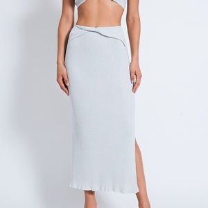 NWT Devon Windsor Kade Skirt Silver Small